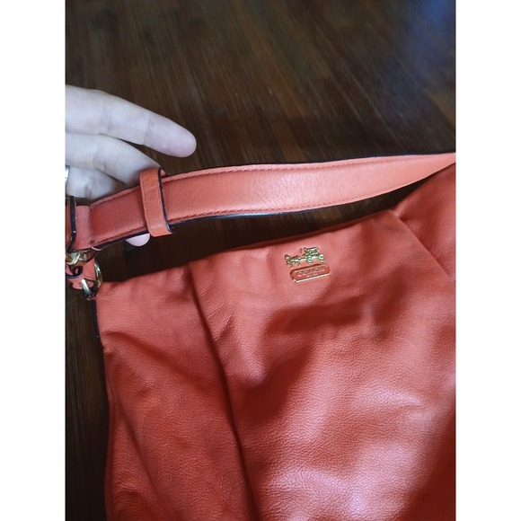 COACH Isabelle Leather Purse Shoulder bag‎ Coral J1275-21224 Bucket Tote Boho - Picture 4 of 13